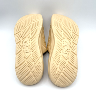 HOKA One One Ora Luxe Recovery Slide Sandals Men\'s Size 14 Shortbread / Eggnog HOKA One One Ora Luxe Recovery Slide Sandals Men main image 4