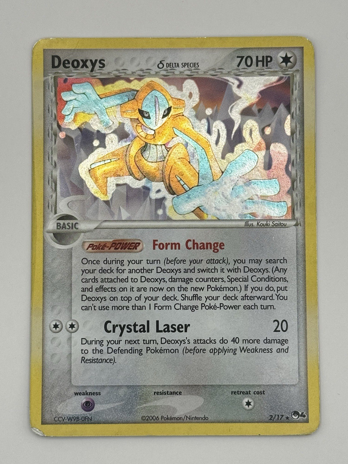 Deoxys Delta Species 2/17 POP Series 4 Holo Rare Pokemon Card HP