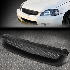 FOR 96-98 HONDA CIVIC EJ/EK BLACK JDM TYPE-R STYLE ABS FRONT BUMPER GRILLE COVER
