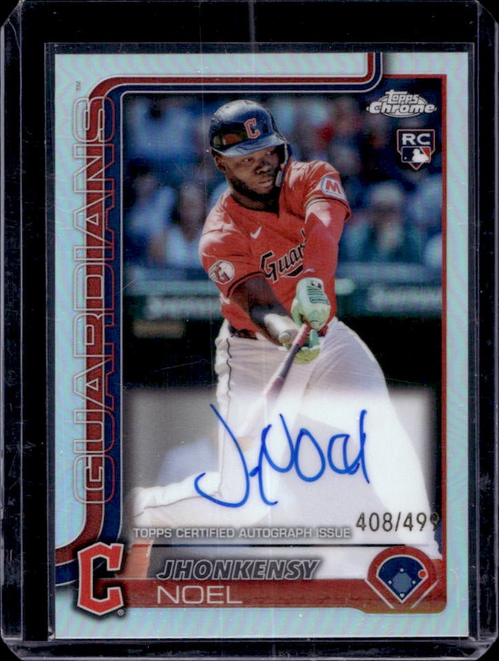 2025 Topps Chrome Jhonkensy Noel Rookie Auto Refractor #408/499 Guardians