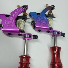 Lot of 2 Vintage Designs Tattoo Machines w/Tubes Grips Guns NIB Awesome Retro