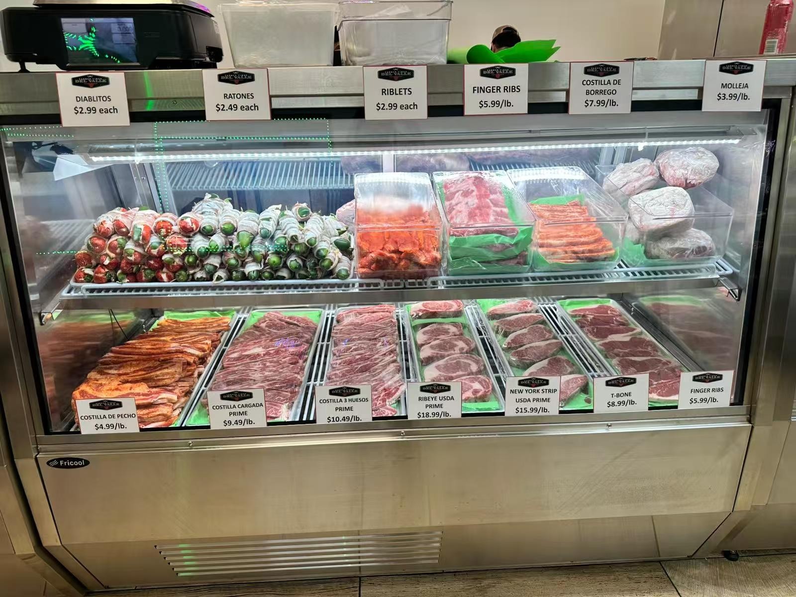 Fricool 72" Refrigerated Meat Display Cooler Refrigerator NSF/ETL Approved New