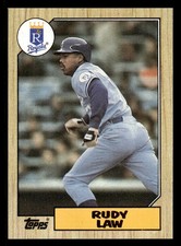 1987 Topps #382 Rudy Law Card Kansas City Royals