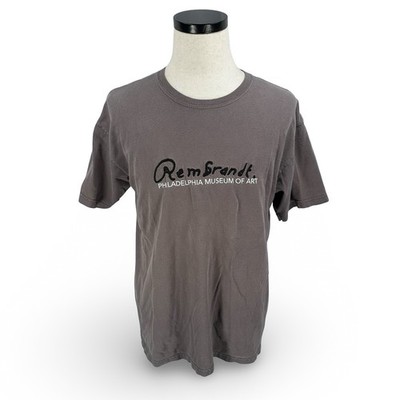 Vintage Philadelphia Museum of Art Rembrandt T-Shirt MOMA Gray Mens Large USA
