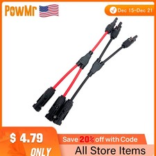 Solar Panel Y Branch Cable Connection Waterproof Adapter Connector Extension USA