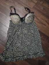 Rampage Intimates Leopard Print Lacy Sheer Nightie Women&rsquo;s 2XL &bull; Sexy Lingerie