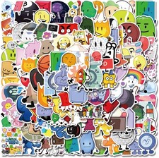 110pcs BFDI Cute Battle for Dream Island Stickers Vinyl Waterproof Decals Red