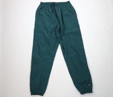 Vintage 90s Streetwear Mens XL Faded Blank Lined Windbreaker Joggers Pants Green