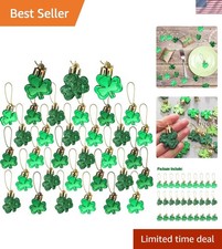 Elegant 30 PCS Clover Decor Set - Unique Hanging Ornaments for St. Patrick's Day