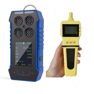 Digital 4 Gas Monitor H2S CO O2 Ex with Suction Pump Graphing Display Data Store
