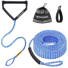 Wakeboard Rope with Handle 75ft, Ski Ropes for Water One Size, Wave blue