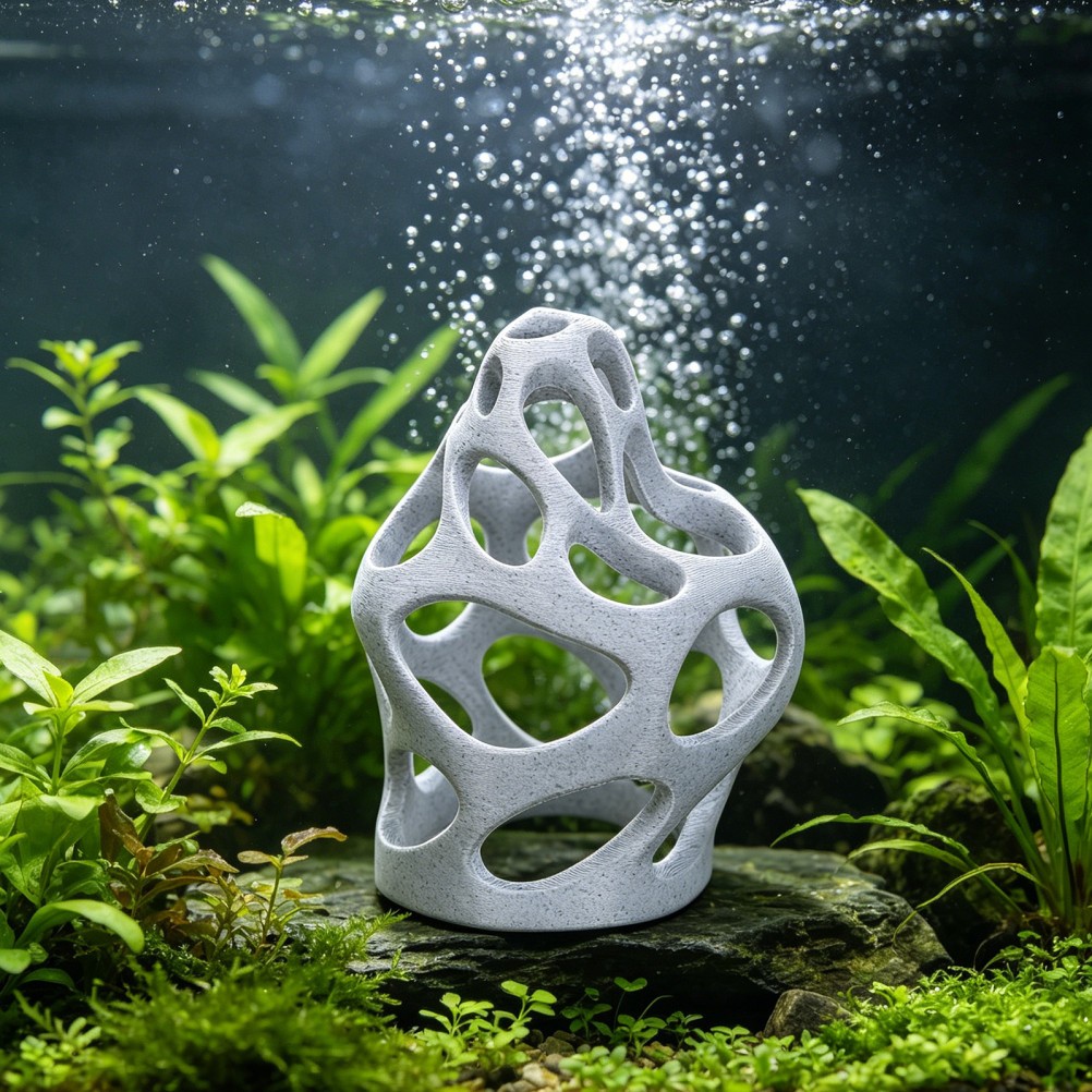 Rifugio per gamberetti in plastica bianca per acquario foto 3