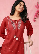 Designer Women Ethnic Kurti Set Indian Bollywood Top Tunic Kurta Set Dress