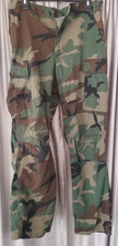 VTG US Military Army BDU Field Pants Mens Sml Reg Woodland Camo Combat Trousers