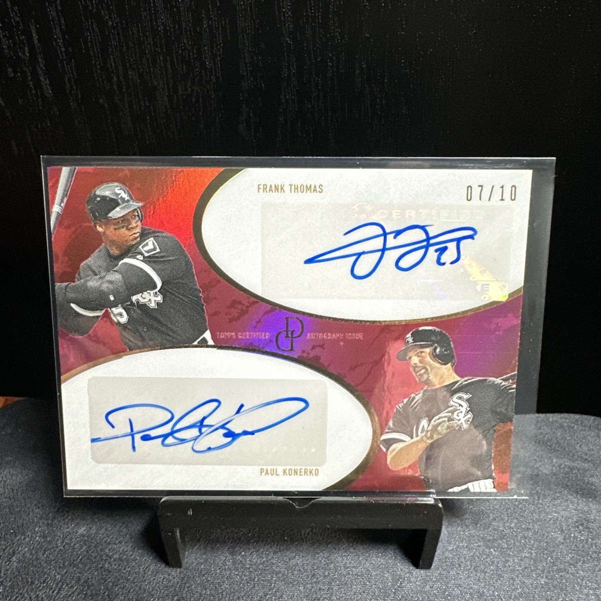 7/10 FRANK THOMAS / PAUL KONERKO HOF RED DUAL AUTO 2025 Topps 