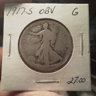 antique 1917-S Liberty Walking Half Dollar San Francisco Good Cond Circulated