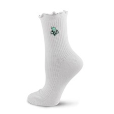 Women's PRO Compression White New York Liberty Logo Lettuce Hem Quarter Socks