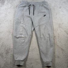 Nike Joggers Mens Medium Grey Tech Fleece Zip Pocket Drawstring Sweatpant Gym