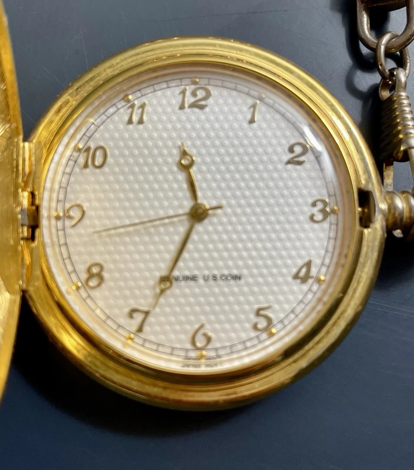 U.S. 1952 Half Dollar Pocket Watch, new battery installed | Free Shipping - Image 3 of 4