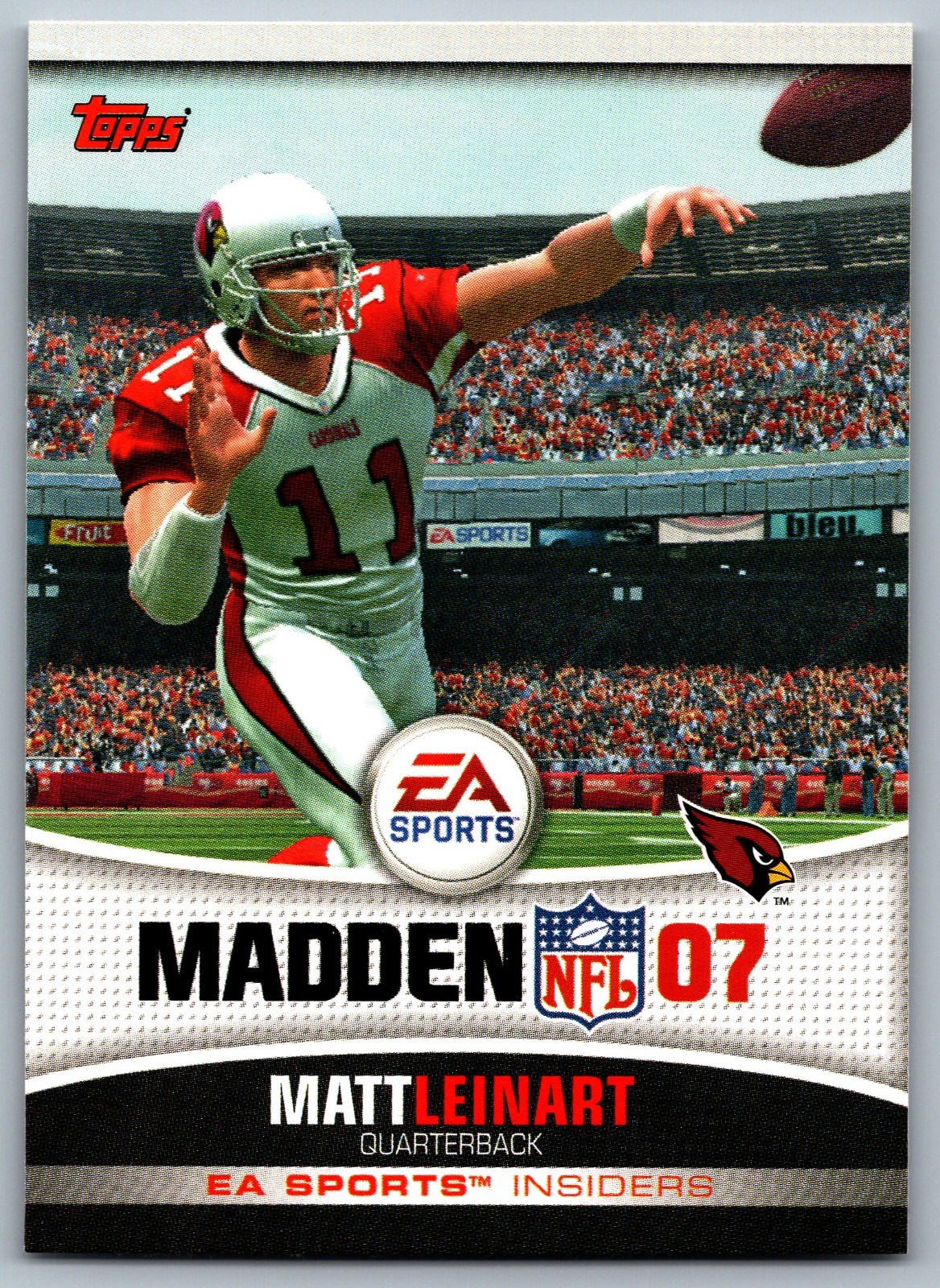 Matt Leinart Topps EA Sports Madden 07 #10 Base