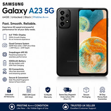 Image of Samsung Galaxy A23 5G 64GB UK Unlocked Android Smartphone - Black - Pristine A+