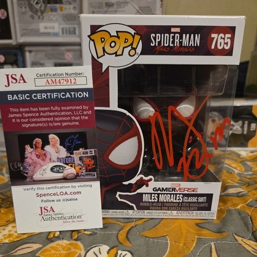 Funko Pop! Marvel - Miles Morales (Classic Suit) #765 JSA Cert Auto Nadji Jeter