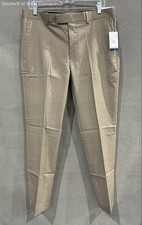 Axist Men's Brown Ultra Series Slim Fit Flat Front No Iron Pants 32x30 NWT