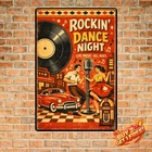 1950s Rock Featuring Vintage Metal Tin Sign Wall Art Decor 8x12