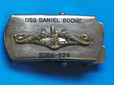 VIETNAM ORIGINAL SUBMARINE ''USS DANIEL BOONE SSBN-629'' DRESS BUCKLE