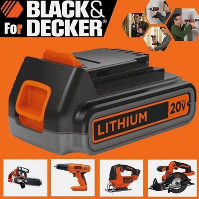 2PACK NEW 20V Lithium-ion Battery / Charger for BLACK DECKER 20 Volt LBXR20 LB20