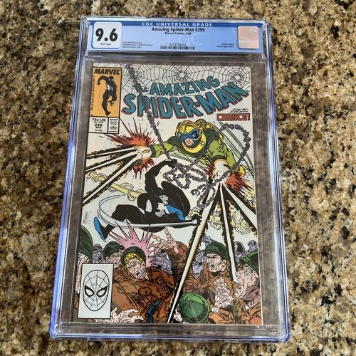 AMAZING SPIDER-MAN 299 CGC 9.6 WHITE PAGES!!! VENOM CAMEO!!!
