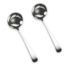 2-Piece 7.7 inch Small Sauce Ladle Stainless Steel Gravy Soup Serving Spoon
