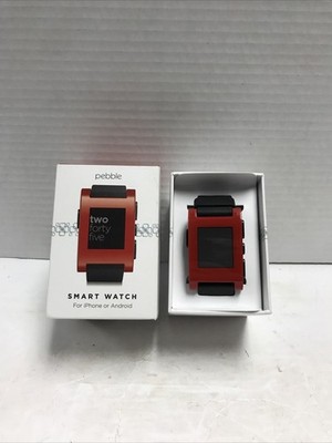 Pebble 301RD Original Smartwatch - Red In Box