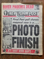 New York Post Newspaper, Nov 1 1993, Photo Fi...