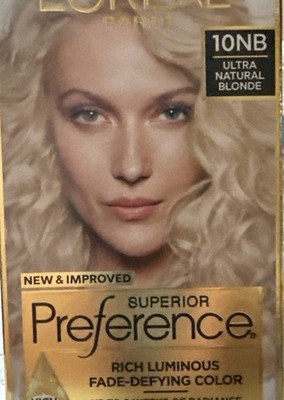 L'Oreal Preference Fade-Defying Shine Hair Perm Color Ultra Natural Blonde 10NB