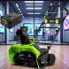 Greenworks 60V 20" Cordless Snow Blower Shovel, Min,Dual 5.0Ah Batter