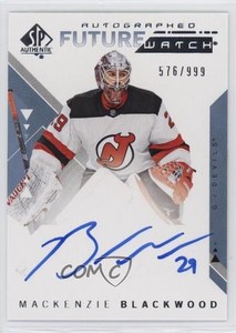 2018-19 SP Authentic Future Watch /999 Mackenzie Blackwood #176 Rookie Auto RC
