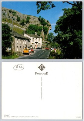 Kilnsey Village & Tennant Arms Inn Postcard - Yorkshire Dales England
