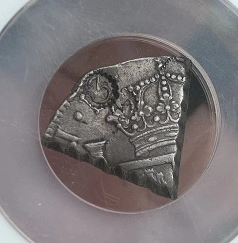 1818 CURACAO 3 REALES "3" CONTER STRIKE ON CUT PERU 8 REALES AU STRONG NGC AU58