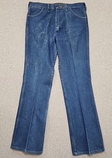 Vintage Wrangler Boot Cut Jeans Mens 38x33 Slim Fit USA 70s Stovill Zip 945DEN