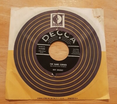 Roy Drusky 45 Another / The Same Corner Decca 9-31024 vg+