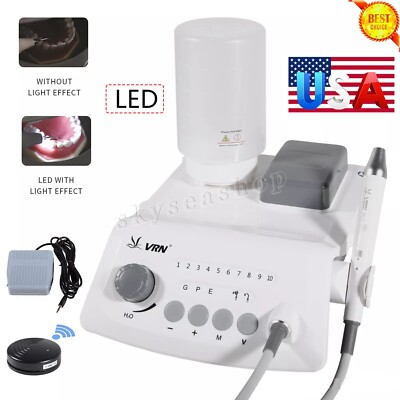 LED Portable Dental cleaner Piezo ultrasonic scaler fit EMS SKYSEA W/ Bottle