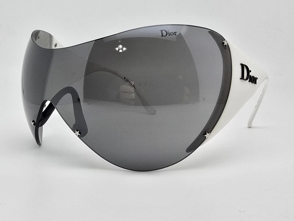 Gafas de sol Christian Dior Ski 1 9A5 marco blanco lentes grises con estuche Italia 141 mm Foto 3 de 4