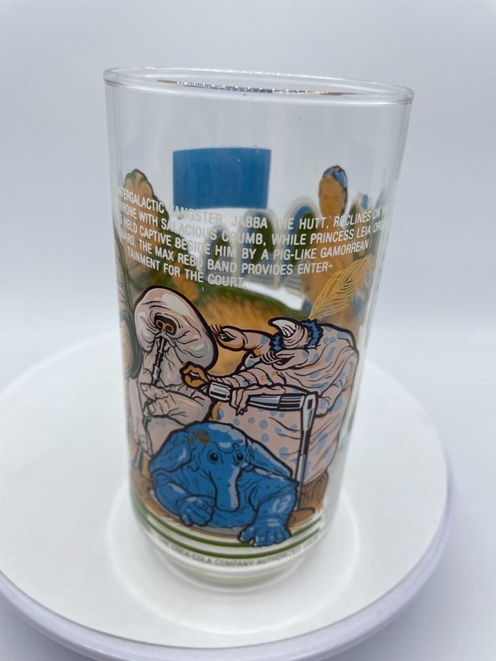 Vintage Star Wars Return of the Jedi Burger King Coca Cola Glasses 1983