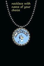 Bluey Cartoon cute necklace personalized w/your childs name all names available