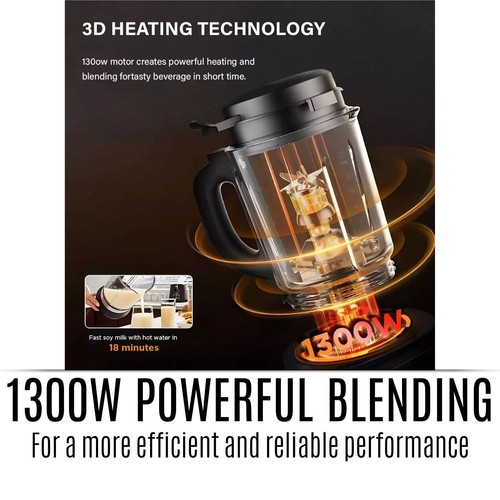 Midea 1.75L Multifunction High Speed Power Cooking Blender Smoothie Soup Maker - Picture 7 of 12