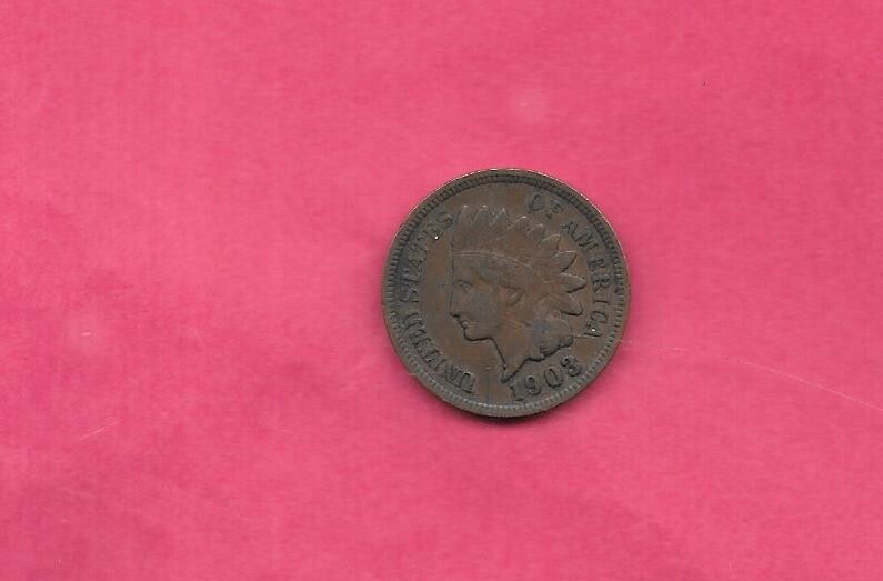 US USA INDIAN HEAD CENT PENNY 1903 CIRCULATED GOOD-NICE OLD USED ANTIQUE COIN