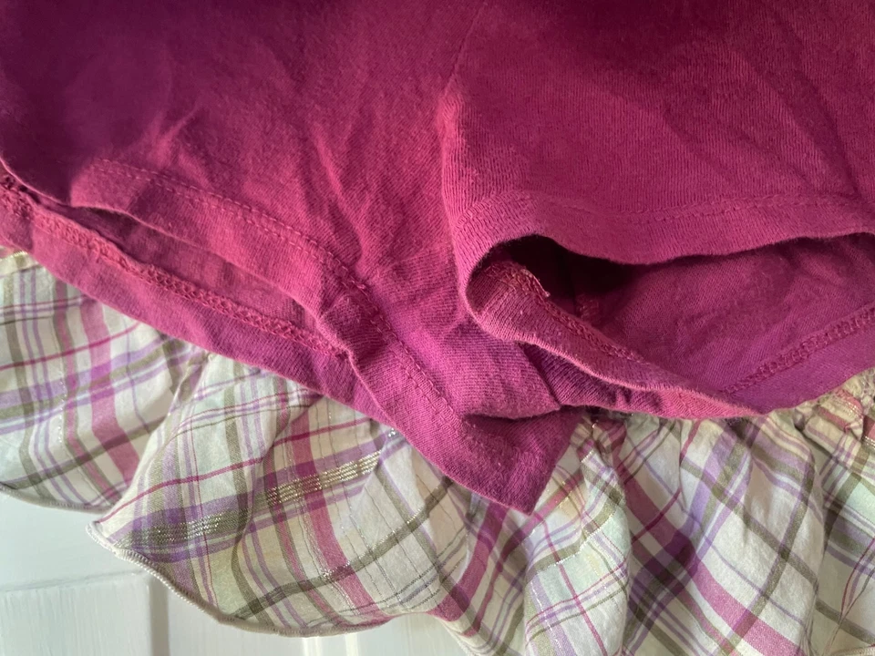 Sonoma Skirt Skort Girls 4T Pink Mid Rise Plaid Ruffle - Image 3 of 4