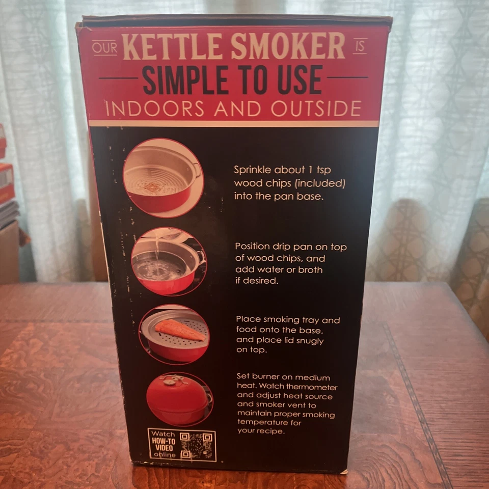 Hervidor de agua Nordic Ware ahumador y tostador de madera rojo hecho en EE. UU. NUEVO Foto 3 de 4