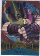 N 1995 Fleer Marvel Metal Trading Card Hawkeye 22
